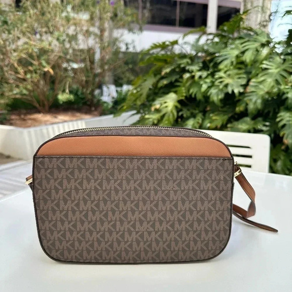 NWT MICHAEL KORS JET SET CROSSBODY BROWN MK BAG - Picture 3 of 10